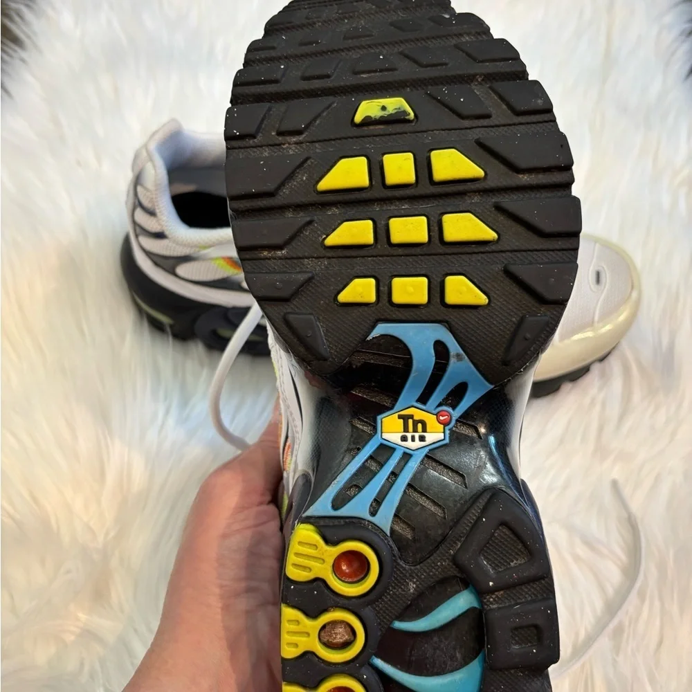 Nike Air Max Plus Anaglyph White White & Black Sneakers Rainbow accent